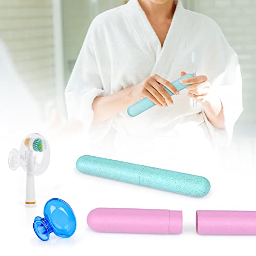 Toothbrush Head Cover Cap & Travel Toothbrush Case 8 Pack Toothbrush Protecto...