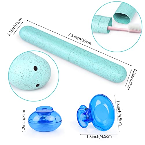 Toothbrush Head Cover Cap & Travel Toothbrush Case 8 Pack Toothbrush Protecto...