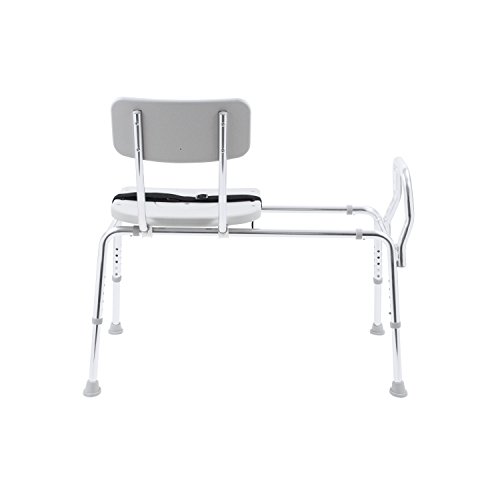 Eagle Health Supplies Sliding Shower Transfer Bench with Cut-out Seat and Adj...