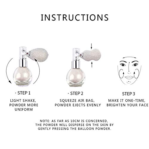 Highlighter Powder Spray Shimmering Spray Powder Sparkle Powder Body Glitter ...