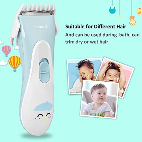 Baby Hair Clippers, Ceramic Blade Electric Kids Hair Trimmer, Ultra-Quiet Cor...