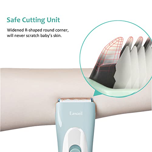 Baby Hair Clippers, Ceramic Blade Electric Kids Hair Trimmer, Ultra-Quiet Cor...