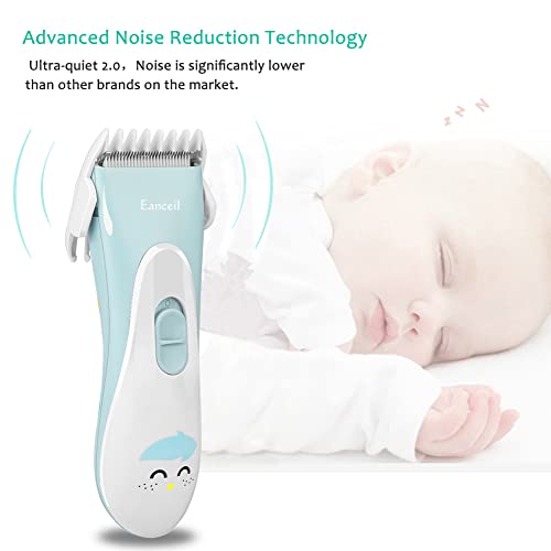 Baby Hair Clippers, Ceramic Blade Electric Kids Hair Trimmer, Ultra-Quiet Cor...