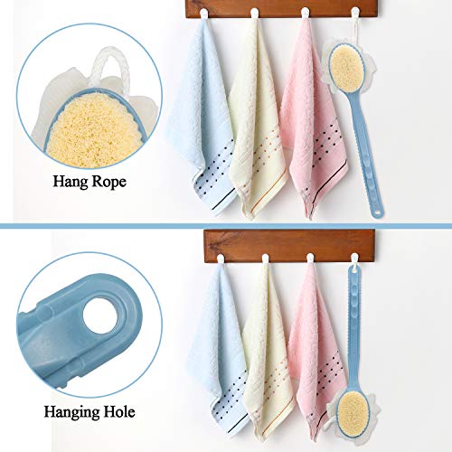 2 Pack Back Scrubber for Shower, EAONE Bath Body Brush with Bristles and Loof...