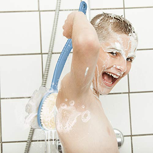 2 Pack Back Scrubber for Shower, EAONE Bath Body Brush with Bristles and Loof...