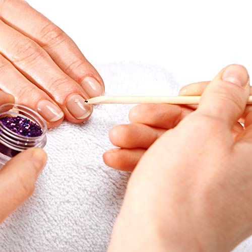 EAONE 100PCs Wood Nail Sticks Cuticle Pusher Remover Nail Art Cuticle Pusher ...