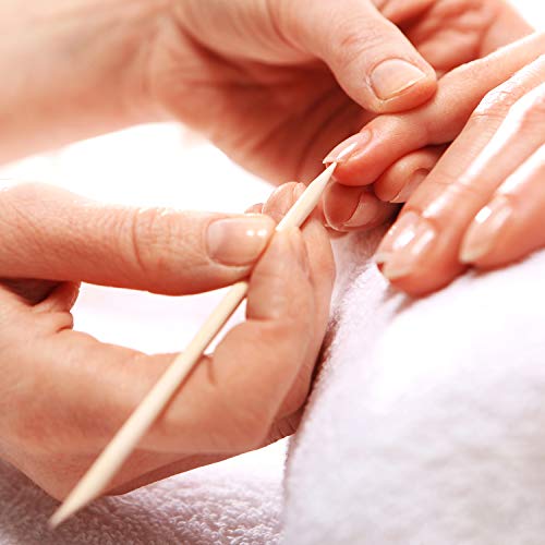 EAONE 100PCs Wood Nail Sticks Cuticle Pusher Remover Nail Art Cuticle Pusher ...