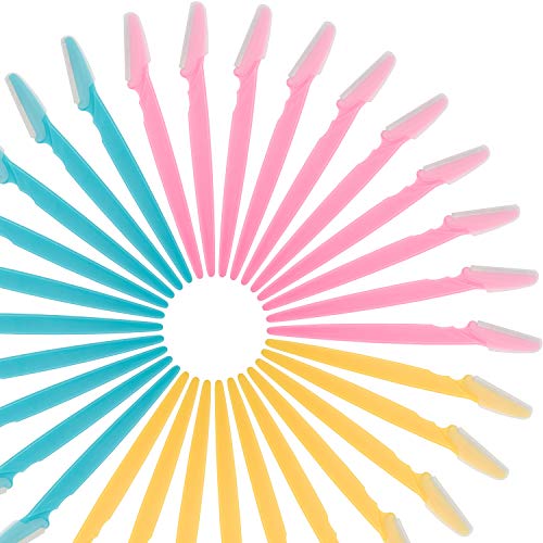 EAONE 30Pcs Eyebrow Razor Dermaplaning Tool Eyebrow Trimmer Shaper with Preci...