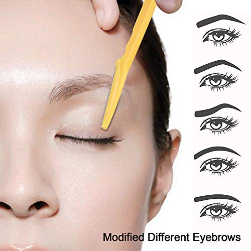 EAONE 30Pcs Eyebrow Razor Dermaplaning Tool Eyebrow Trimmer Shaper with Preci...