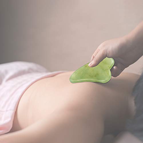 EAONE 4 in 1 Gua Sha Facial Tools, Jade Roller Face Roller Skin Care Tools Ma...