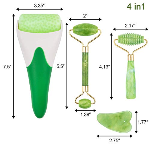 EAONE Face Roller, Ice Roller for Face, Eye Roller for Puffy Eyes, Jade Rolle...