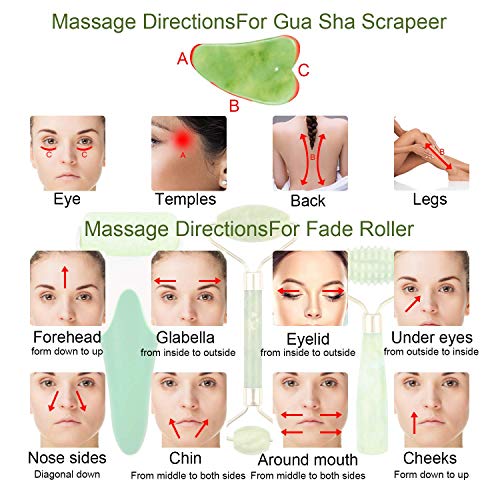 EAONE Face Roller, Ice Roller for Face, Eye Roller for Puffy Eyes, Jade Rolle...