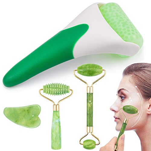 EAONE Face Roller, Ice Roller for Face, Eye Roller for Puffy Eyes, Jade Rolle...