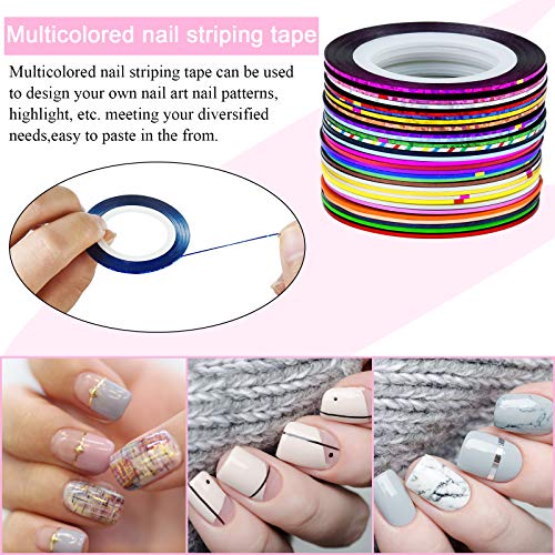 EAONE Nail Art Kit Set for Beginners with Nail Painting Brushes Nail Rhinesto...