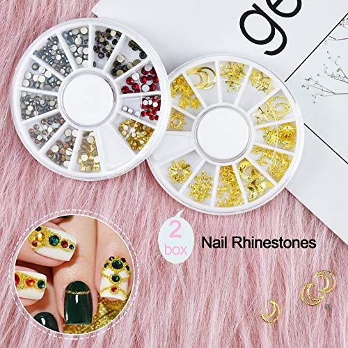 EAONE Nail Art Kit Set for Beginners with Nail Painting Brushes Nail Rhinesto...