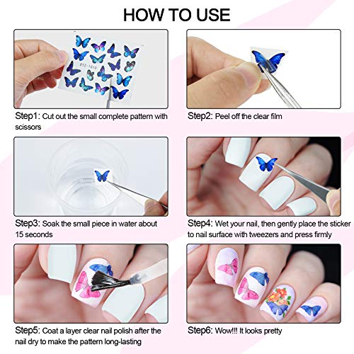 EAONE Nail Art Kit Set for Beginners with Nail Painting Brushes Nail Rhinesto...