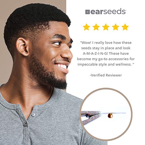 Ear Seeds: 24K Gold EarSeeds Acupressure Kit - 40 Pieces - Ear Seeds with Bon...