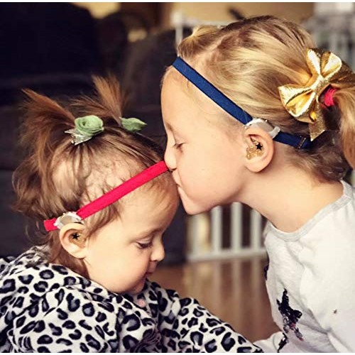 Ear Suspenders Headband for Hearing Aid Retention (Black) (Child)