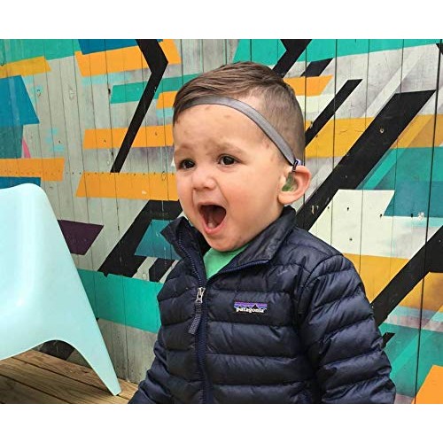 Ear Suspenders Headband for Hearing Aid Retention (Black) (Child)