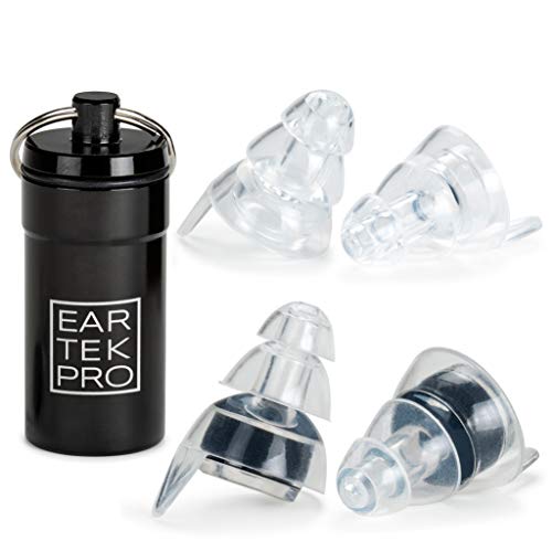 High-Fidelity Concert Earplugs by EarTekPro - Reusable Noise-Reduction Ear Pl...