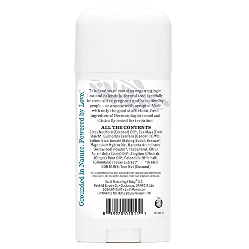Ginger Fresh Deodorant by Earth Mama | Natural and Safe for Sensitive Skin, P...