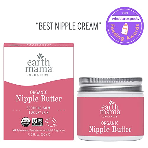 Organic Nipple Butter Breastfeeding Cream by Earth Mama | Lanolin-free, Safe ...