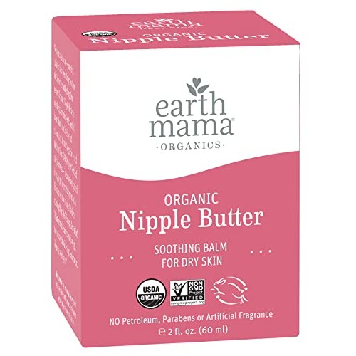 Organic Nipple Butter Breastfeeding Cream by Earth Mama | Lanolin-free, Safe ...