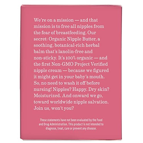 Organic Nipple Butter Breastfeeding Cream by Earth Mama | Lanolin-free, Safe ...