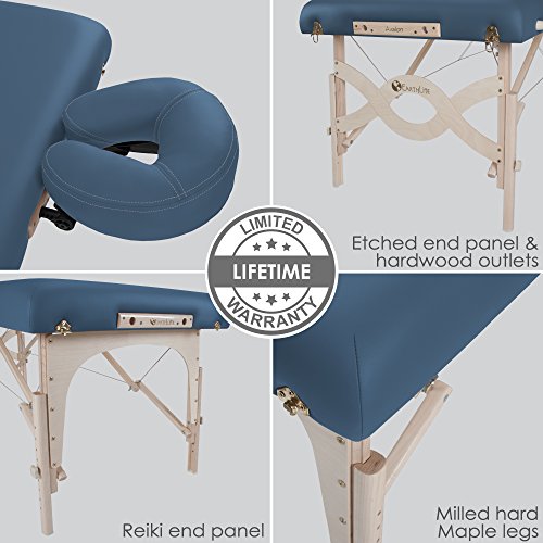 EARTHLITE Portable Massage Table Package AVALON – Reiki Endplate, Premium Fle...