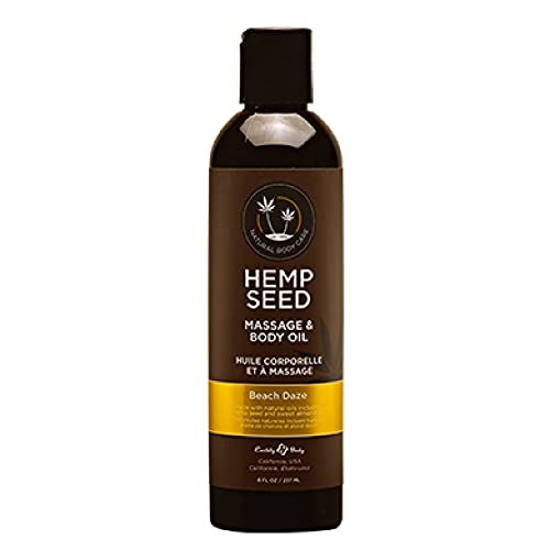 Hemp Seed Massage & Body Oil, Beach Daze Scent - 8 fl. oz. - Nourishing, Mois...