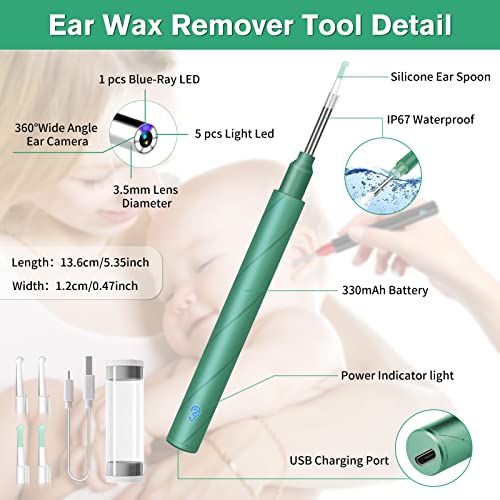 Ear Wax Removal,Earwax Remover Camera with 1080P,Ear Cleaner with Camera,Wire...