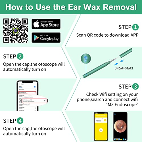 Ear Wax Removal,Earwax Remover Camera with 1080P,Ear Cleaner with Camera,Wire...