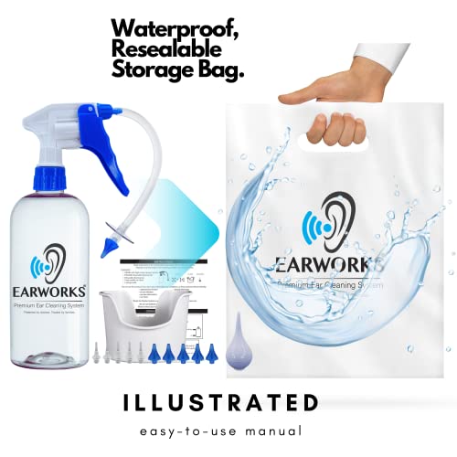 EarWorks Ear Cleaner, Ear Wax Remover, Ear Washer with High Output Sprayer Ir...