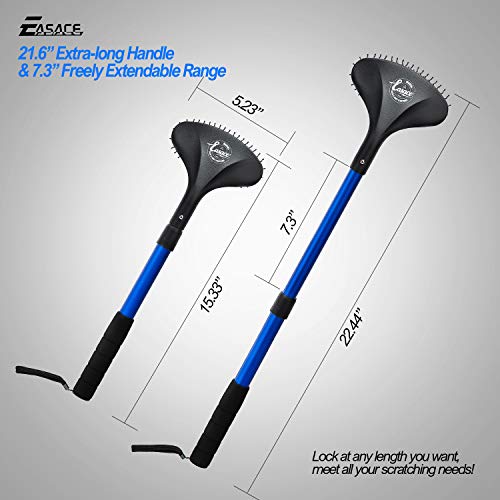 EASACE Telescopic Back Scratcher with Long Handle 21.5 Inch Adjustable Backsc...