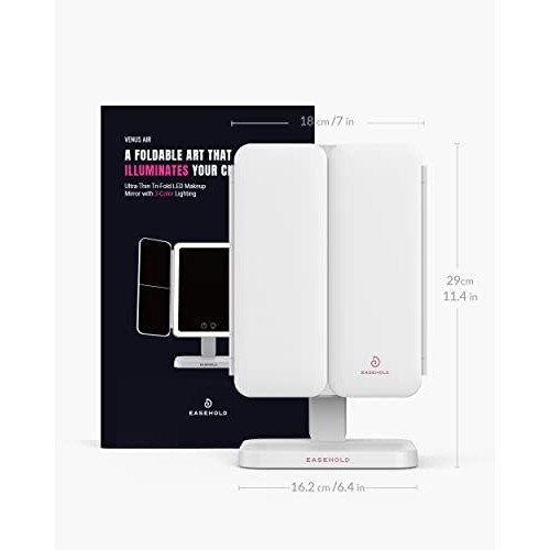 Easehold Led Vanity Make Up Tri-Fold with 38Pcs Lights 180 Degree Free Rotati...