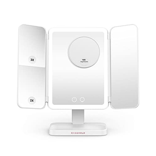 Easehold Led Vanity Make Up Tri-Fold with 38Pcs Lights 180 Degree Free Rotati...