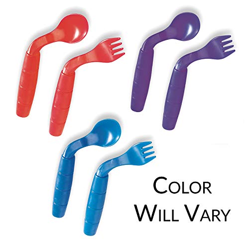 Milestones EasieEaters Curved Fork & Spoon Set - Left Handed