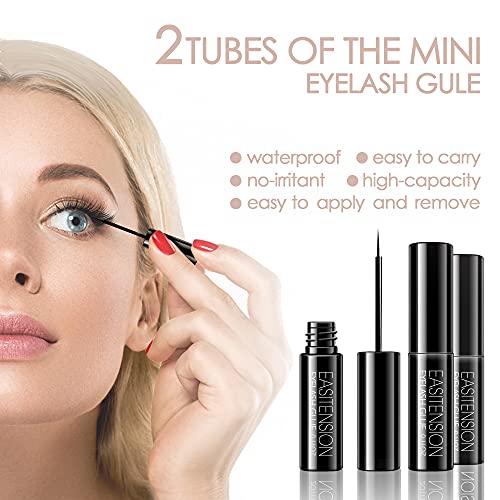 EASITENSION DIY Eyelash Extension, 3D Effect Glue Bonded Band Cluster Lashes ...