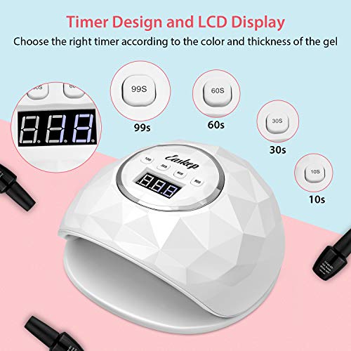 Easkep UV LED Nail Lamp 86W Nail Dryer with LED UV Light for Nails Lamp 4 Tim...