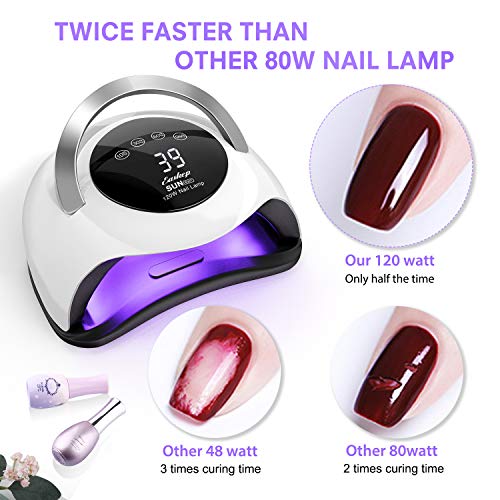 UV LED Nail Lamp Easkep - 120W Gel Nail Polish UV Light for Nail Dryer Curing...