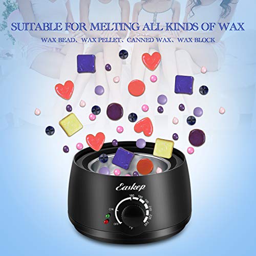 Waxing Kit Wax Warmer for Women - Easkep Wax Kit Hair Removal 6 Adjustable Te...