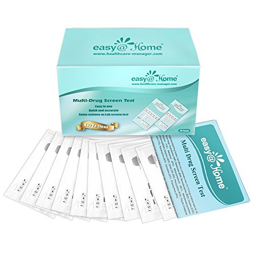 10 Pack Easy@Home 4 Panel Instant Drug Test Kits - Testing Marijuana (THC), C...