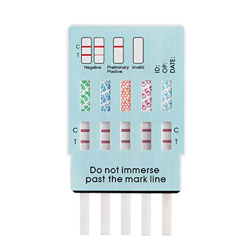 10 Pack Easy@Home 5 Panel Instant Drug Test Kits - Testing Marijuana (THC), C...