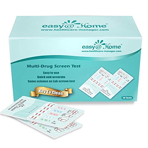 10 Pack Easy@Home 5 Panel Instant Drug Test Kits - Testing Marijuana (THC), C...