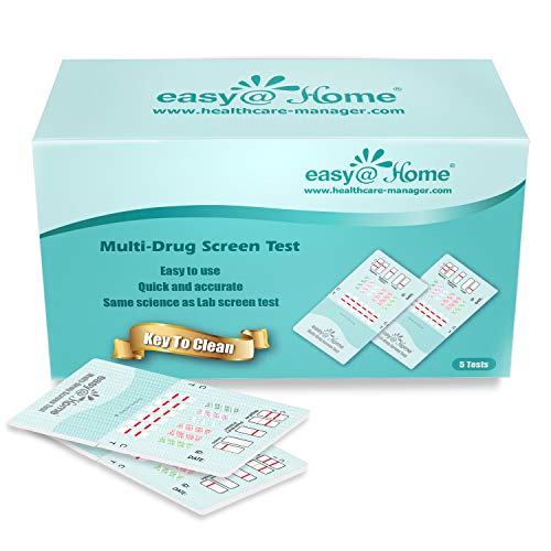 5 Pack Easy@Home 6 Panel Instant Urine Drug Test with Most Sensitive and Comp...