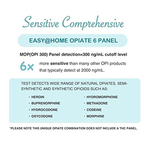 5 Pack Easy@Home 6 Panel Instant Urine Drug Test with Most Sensitive and Comp...