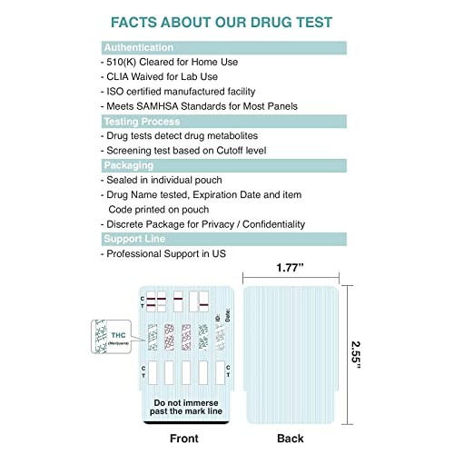 5 Pack Easy@Home 6 Panel Instant Urine Drug Test with Most Sensitive and Comp...
