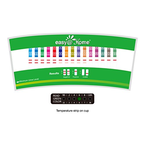 Easy@Home 12 Panel Drug Test Cup Kit with Temperature Strip-Testing OPI2000, ...