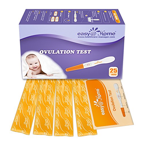 Easy@Home 25 Ovulation Predictor Kit Test Sticks, FSA Eligible Midstream Fert...