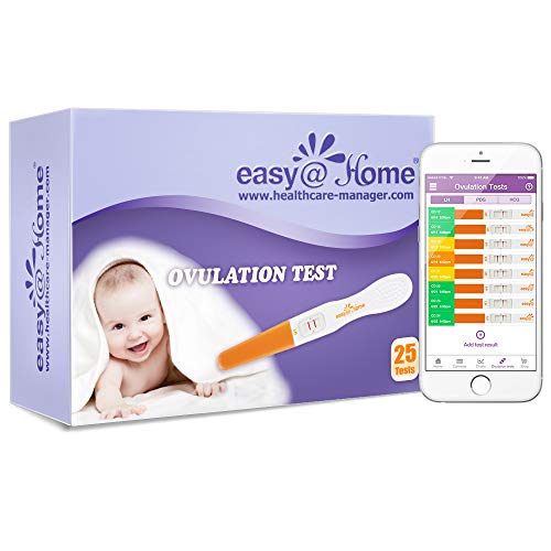 Easy@Home 25 Ovulation Predictor Kit Test Sticks, FSA Eligible Midstream Fert...